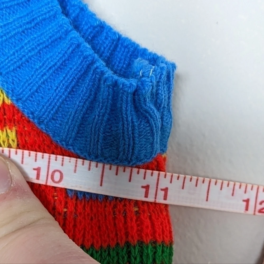Vintage Knit Numbers Pear Car People Vest 12m